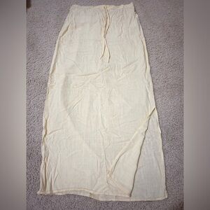 Elegant Cream Maxi Skirt
